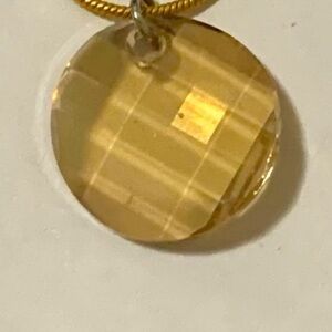 Vintage Swarovski Crystal energic Pendant Crystals, Gold-tone